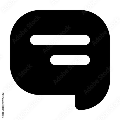 Message Solid Icon style perfect for User Interface, Website, and Apps