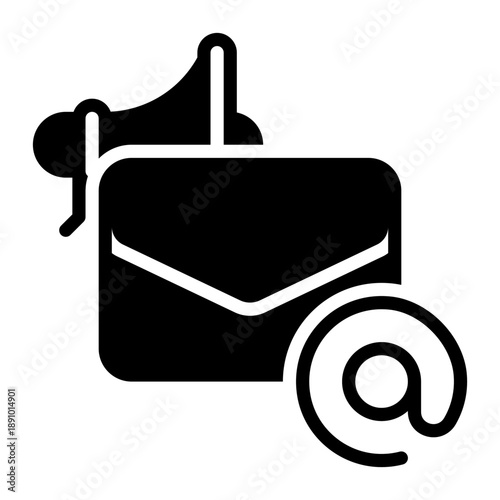 Email icon, glyph icon style