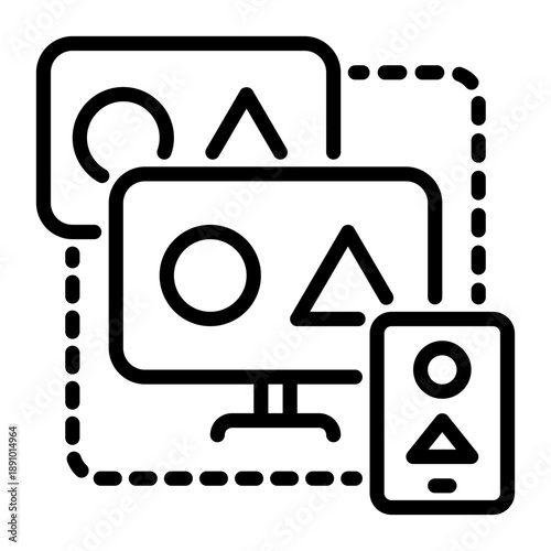 responsive icon, line icon style