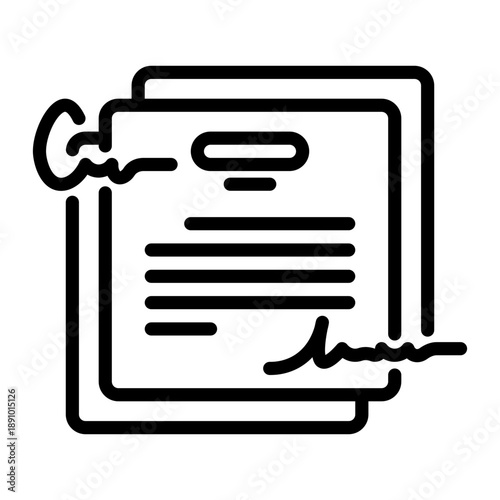 agreement icon, line icon style