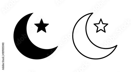Islamic star and crescent symbols