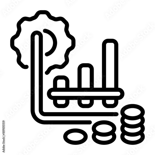 Profit icon, line icon style