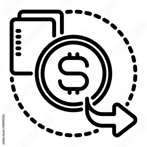 Expenses icon, line icon style