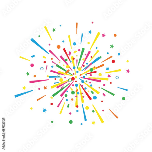 Colorful Burst Fireworks Celebration