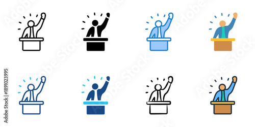 Charisma icons set multiple style collection. Editable stroke 
