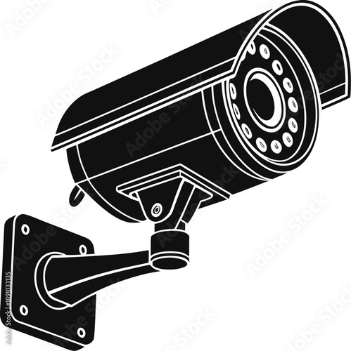 security camera vector illustration