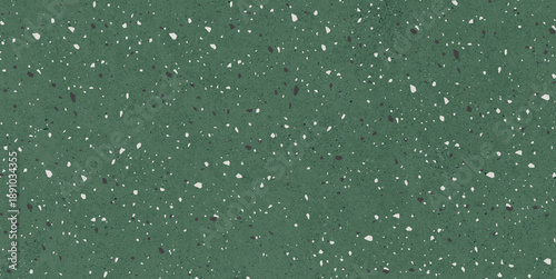 Speckled olive green terrazzo stone, polished texture, modern minimalist appeal