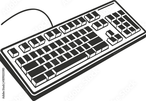computer keyboard with qr code