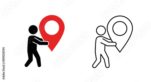 Location map pin icon design vector illustration