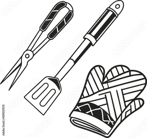 set of kitchen tools