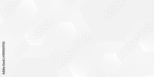 Modern randomly offset white rings or circles steps fading out background wallpaper banner, close up flat lay top view art modern abstract