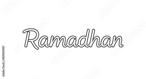 Ramadhan Wishes and Greetings in elegant modern calligraphy