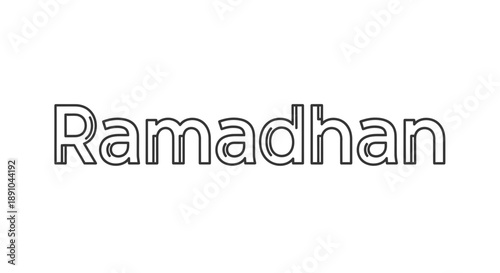 Ramadhan greeting with elegant modern typography