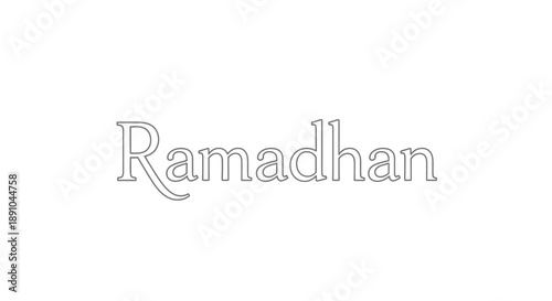 Elegant Ramadhan typography for Islamic greeting cards
