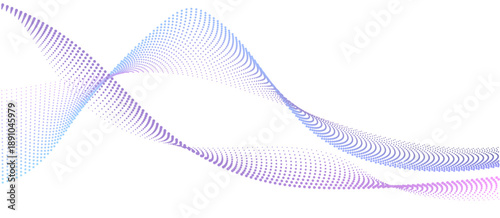 A smooth abstract background features flowing lines created with vector graphics. The design uses points and curves in various shades blending into each other, creating a dynamic look