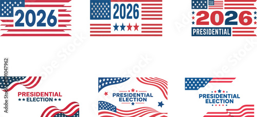 2026 USA Presidential Election Concept – American Flag & Political Campaign Theme