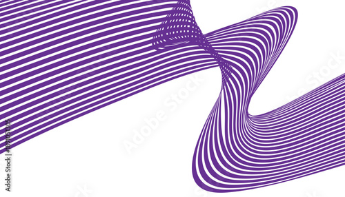 Vector illustration Abstract Background  featuring a series of parallel curved lines flowing in a wave, Minimalist Geometric Pattern for Digital Design