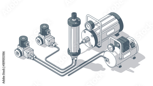 Industrial pump system with filter and valves for fluid control and processing