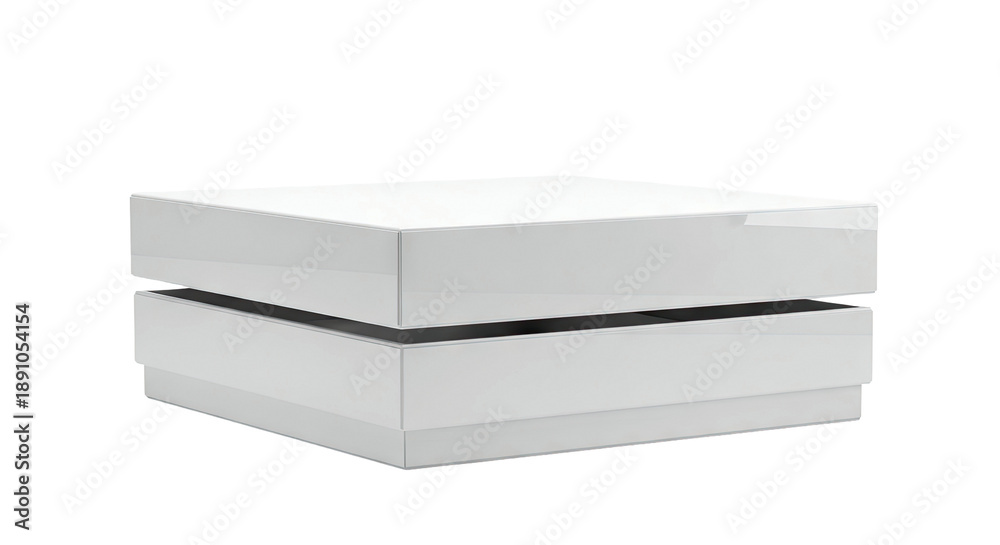 Naklejka premium Modern White Lacquered Coffee Table