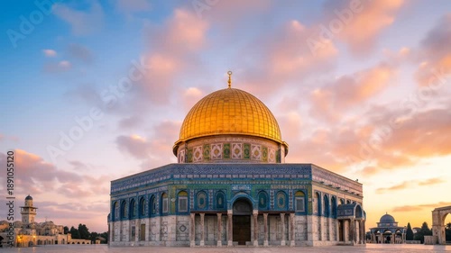 Ornate Dome Building Under Colorful Sky at Dawn