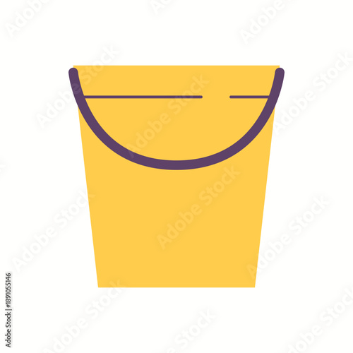 Illustration of an yellow bucket