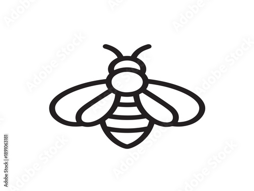 Minimalist bee icon
