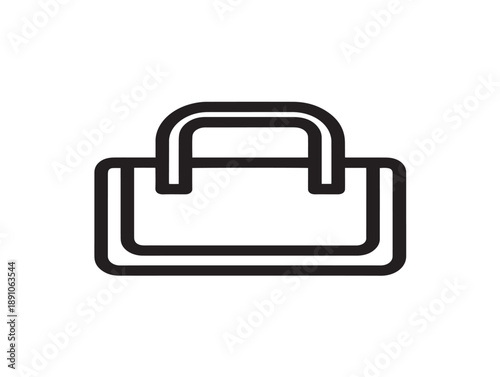 Minimalist briefcase icon