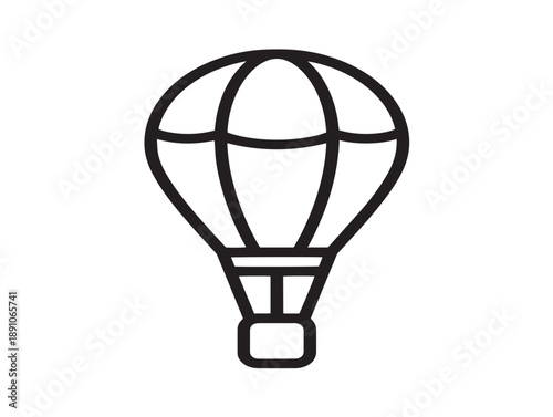 Minimalist hot air balloon icon