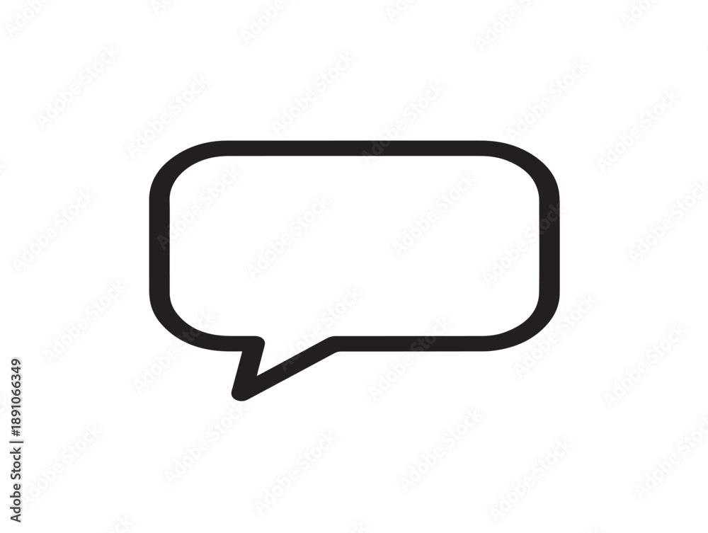 Fototapeta premium Minimalist speech bubble icon