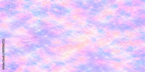 A beautiful clear blue sky filled with bright white clouds offers a peaceful summer nature view of the sunlit atmosphere and heaven