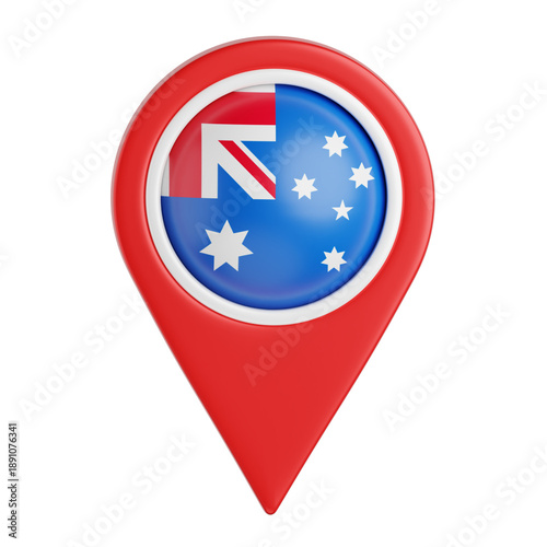Free Download Australia Flag Location Pin - GFXLoad