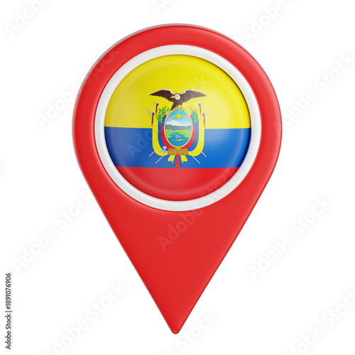 Free Download Ecuador Flag Location Pin - GFXLoad
