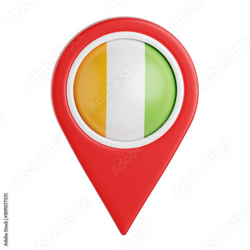 Location Pin with Ivory Coast Flag Free Download Location Pin with Ivory Coast Flag - GFXLoad