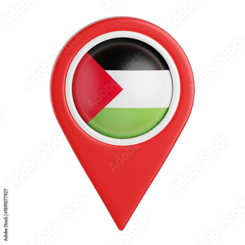 Free Download Palestine Flag Location Pin - GFXLoad