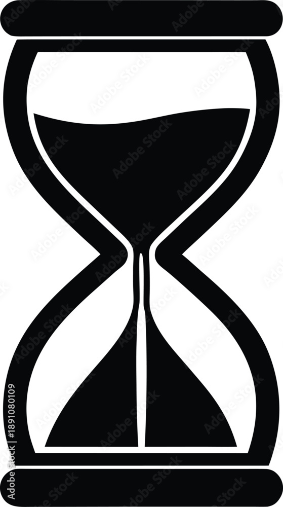 Fototapeta premium silhouette sand hour marker