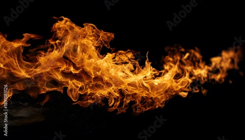 Obraz na płótnie Dynamic flames and fiery smoke creating an abstract fire background