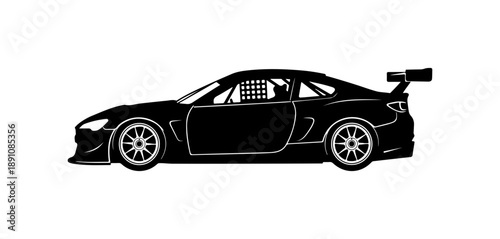 Black Sports Car Silhouette