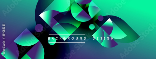 Abstract gradient shapes overlap, creating dynamic visual effect. Text reads background design centered within composition. Vibrant colors dominate scene.