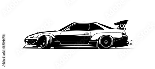 Stylized Sports Car Vector Illustration