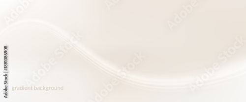 Brown beige wavy gradient background. Neutral abstract wave gradation backdrop. Vector nude pale colors bg. Simple tan grey fashion design. Cover soft transition backdrop.