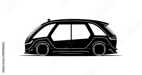 Modern Electric Car Illustration