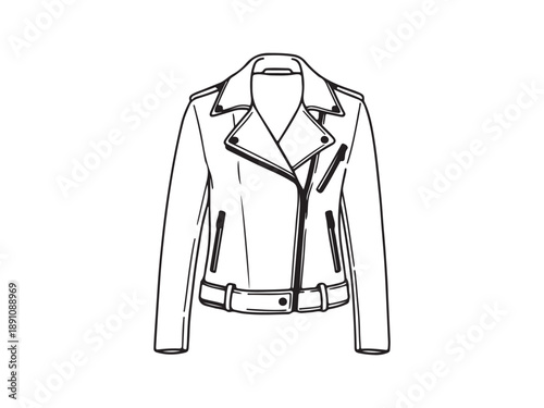 Illustrated Leather Jacket Fashion Design