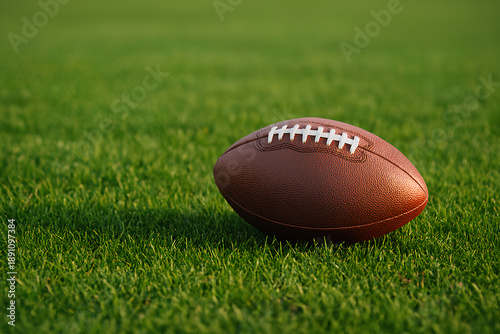 american football on grass