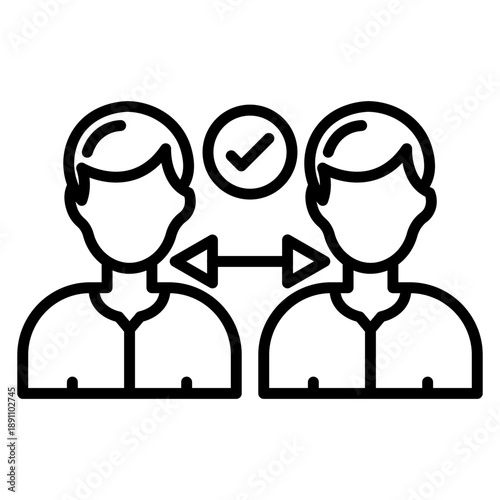 Social Distancing Vector Icon