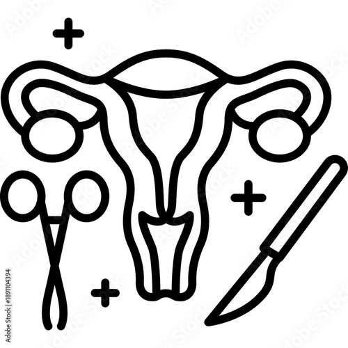 Gynecologic Surgery Vector Icon
