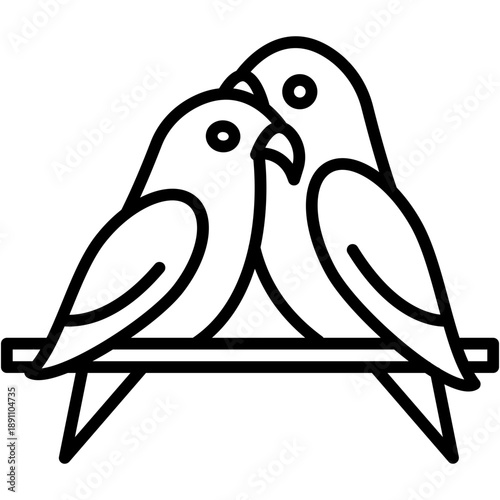 Lovebirds Vector Icon