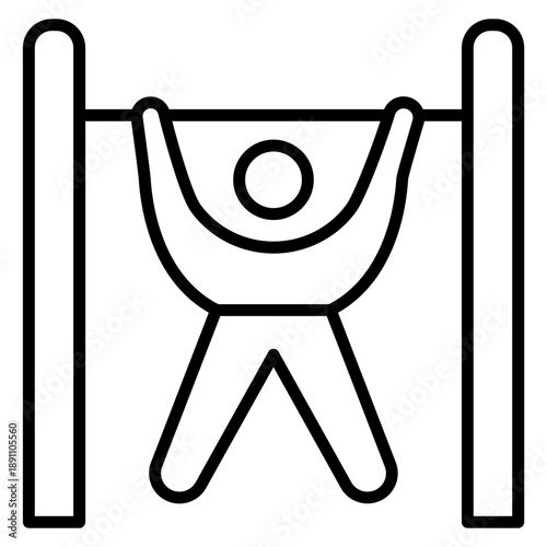 Door Pullup Bar Vector Icon