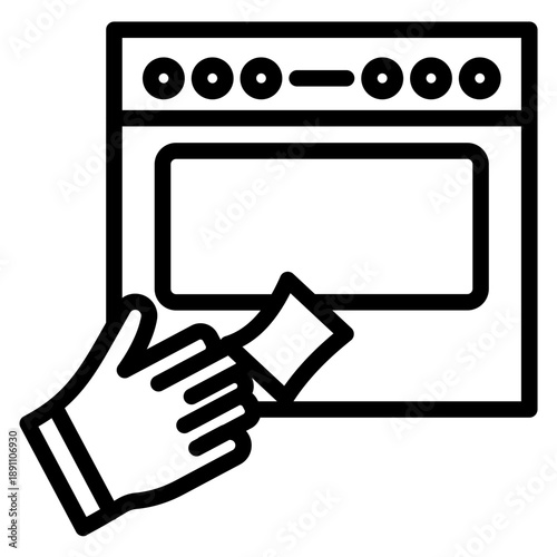 Oven Cleaner Vector Icon
