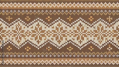knit pattern border diamond motifs cozy winter atmosphere vector background 