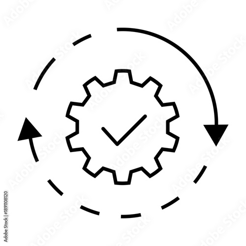 Maintenance vector icon. Technical support Illustration sign. Installing updates symbol. Bow logo.